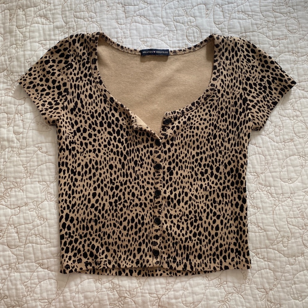 brandy melville cheetah zelly top